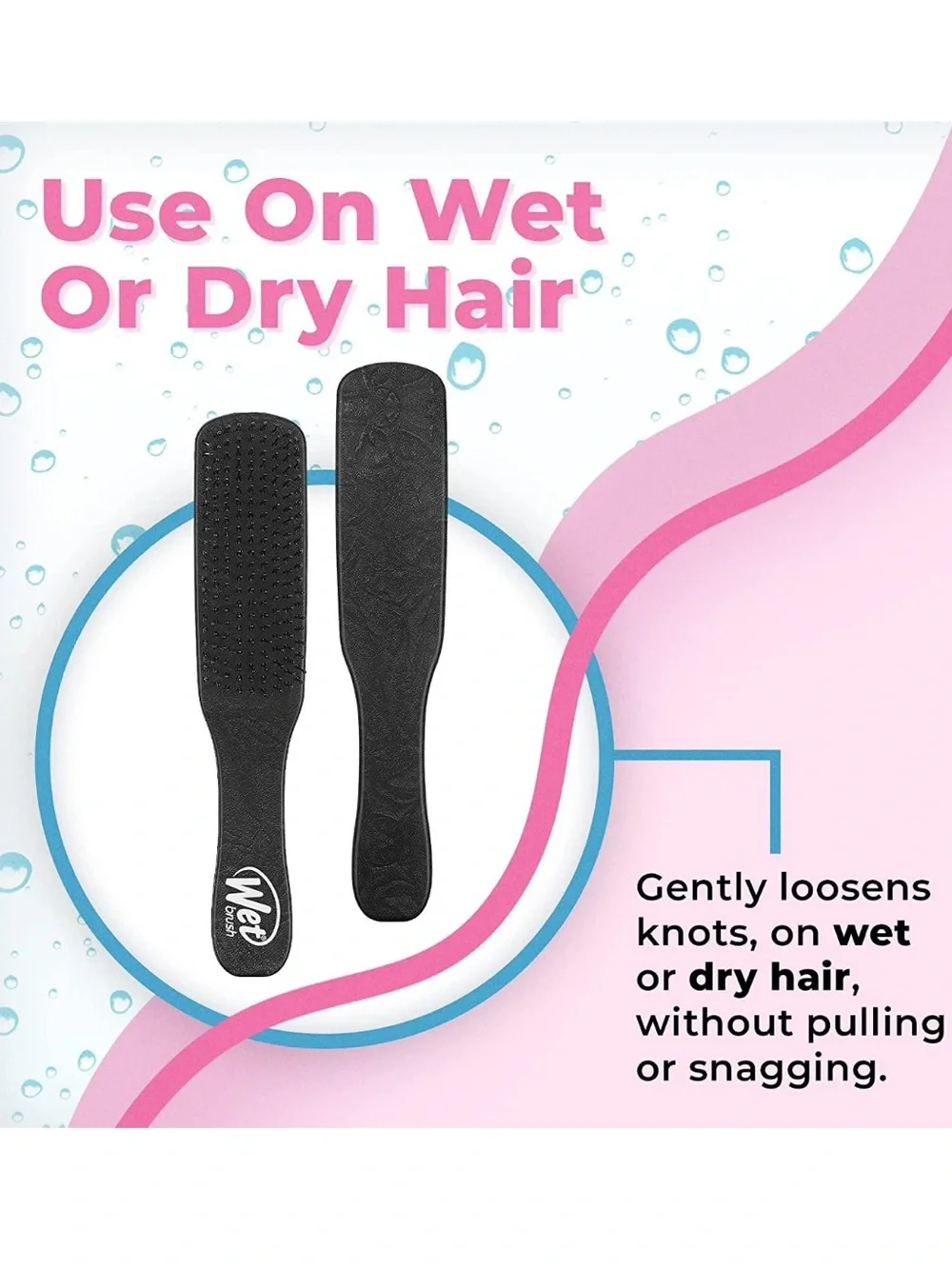 Wet Brush Men's Detangler Hair Brush - Black